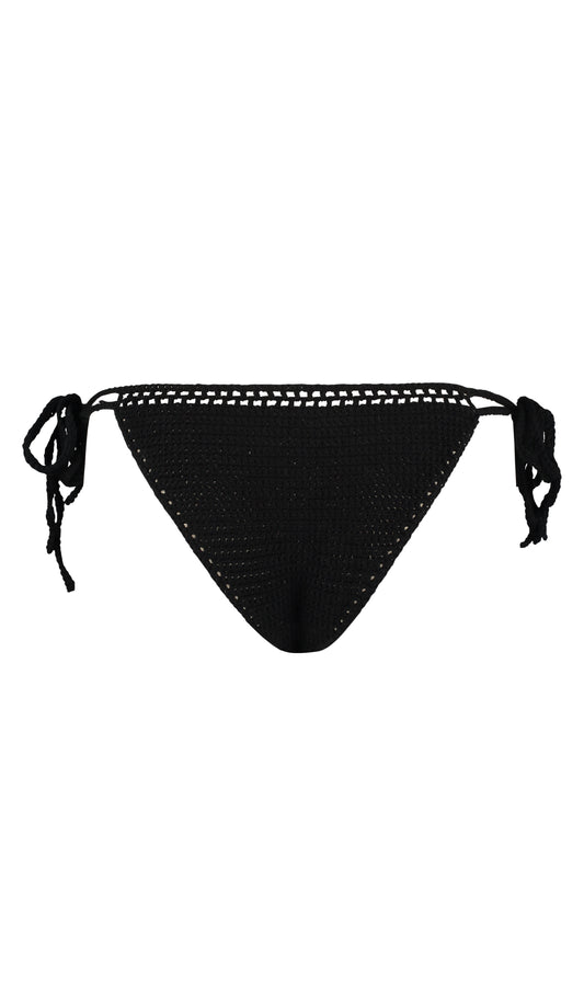 Astarte Crochet Bikini Bottom - Black