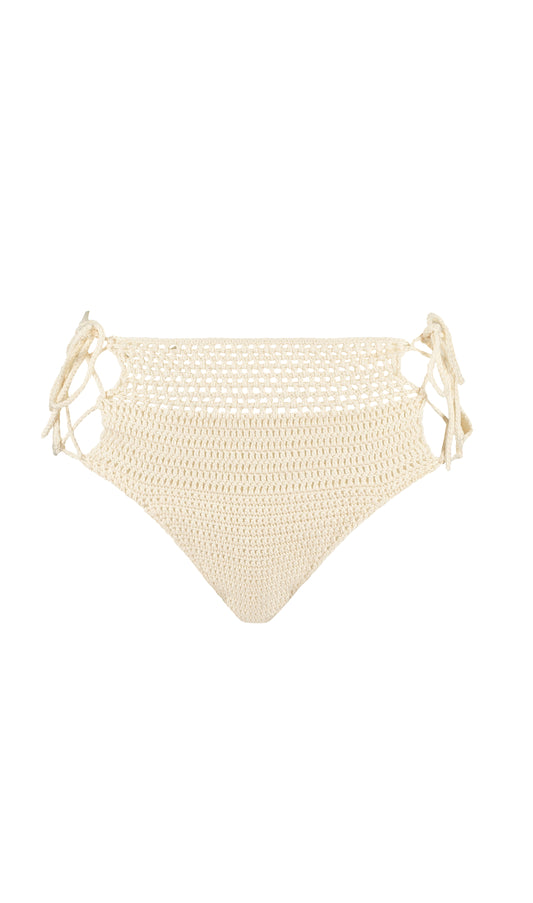 Astarte Crochet High Waist Bottom - Ecru