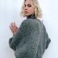 Hand Knitted Caterina Wool Sweater - Grey