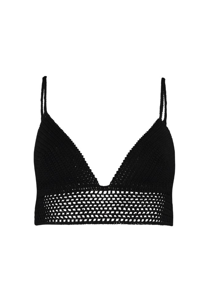 Astarte Crochet Bralette - Black